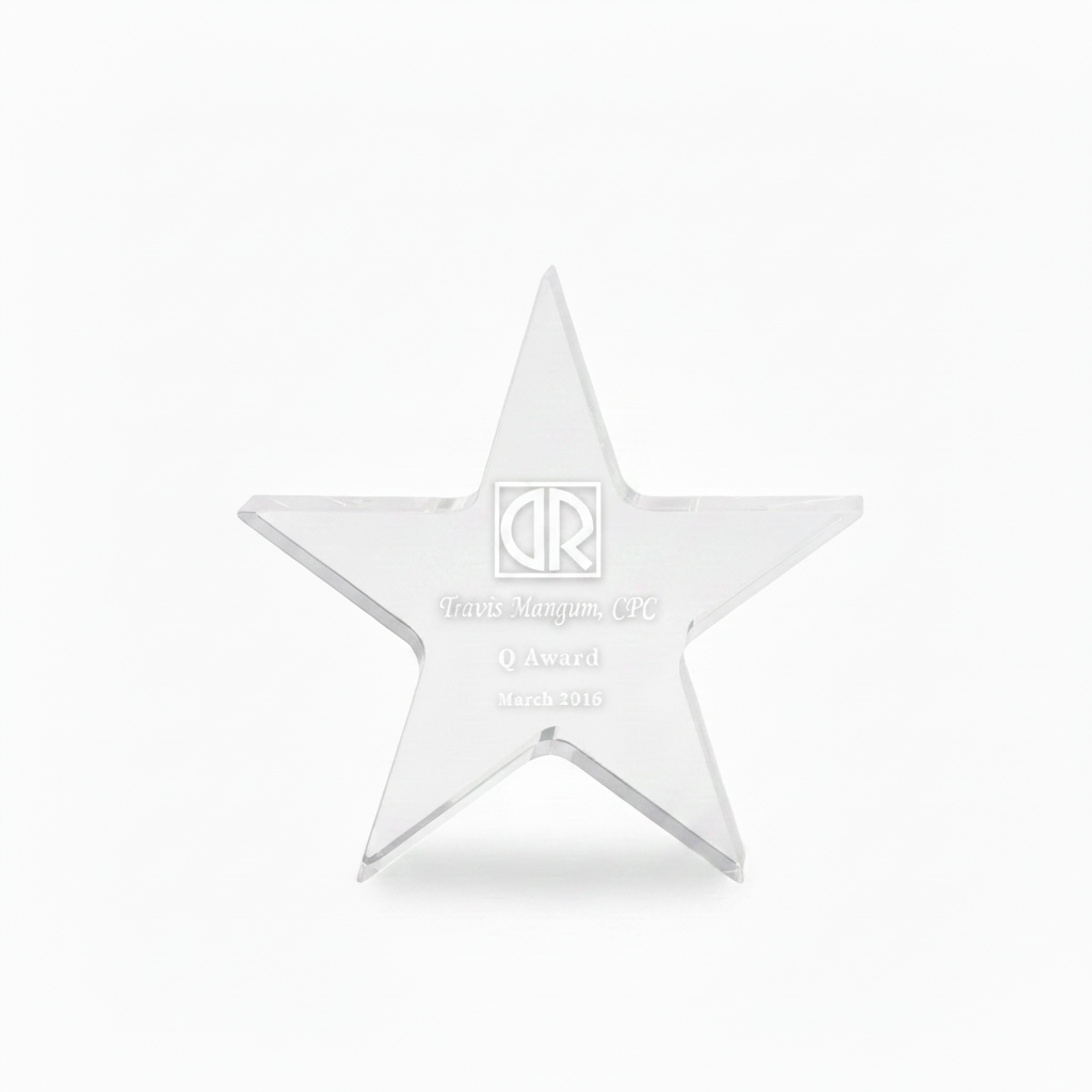 Acrylic Star Performer Paperweight