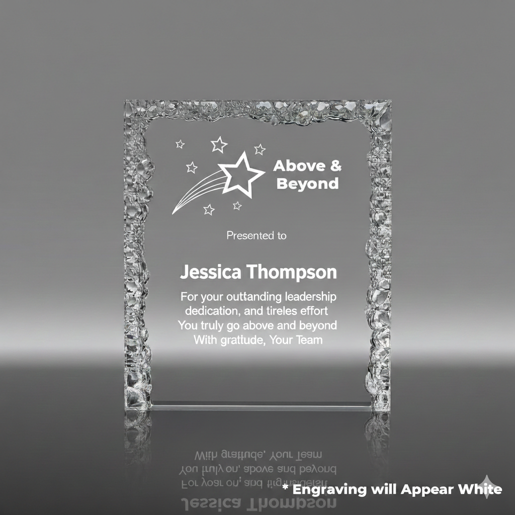Crinkle Edge Acrylic Block Award