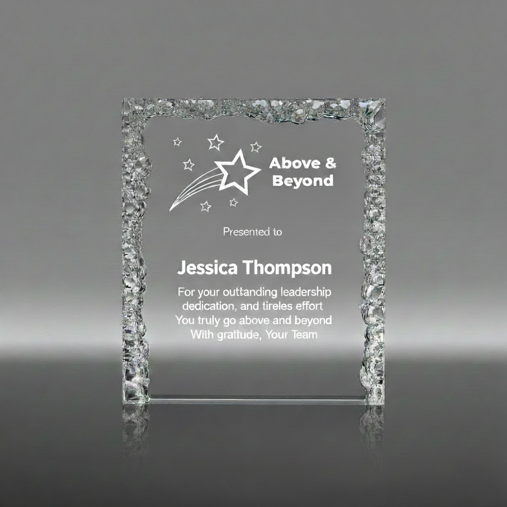 Acrylic Block with Crinkle Edge