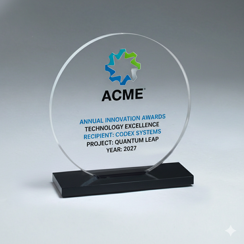 Clear Acrylic Circle on Black Base