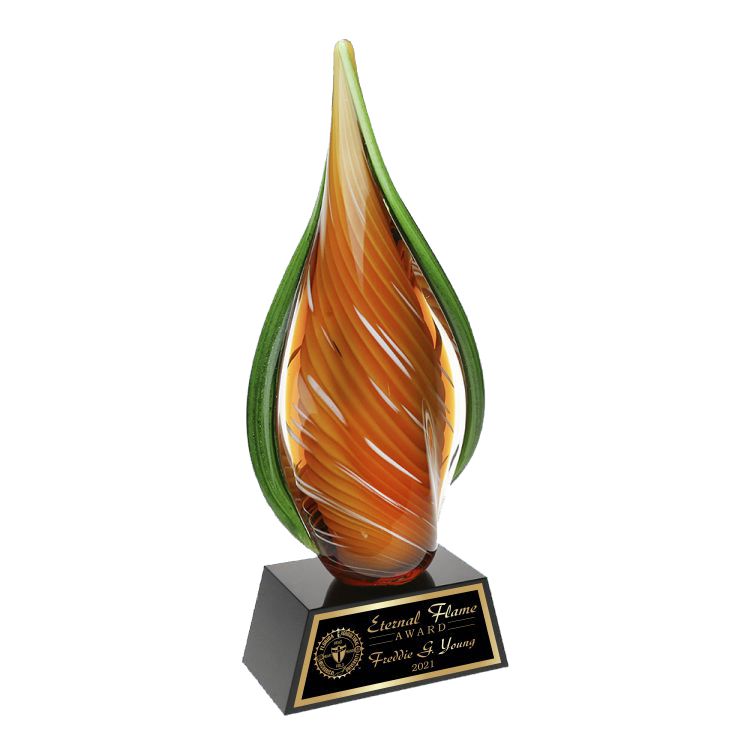 Orange & Green Artglass