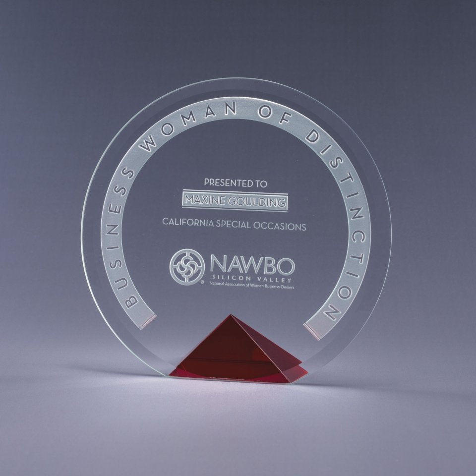 Circle Color Optic Crystal Award