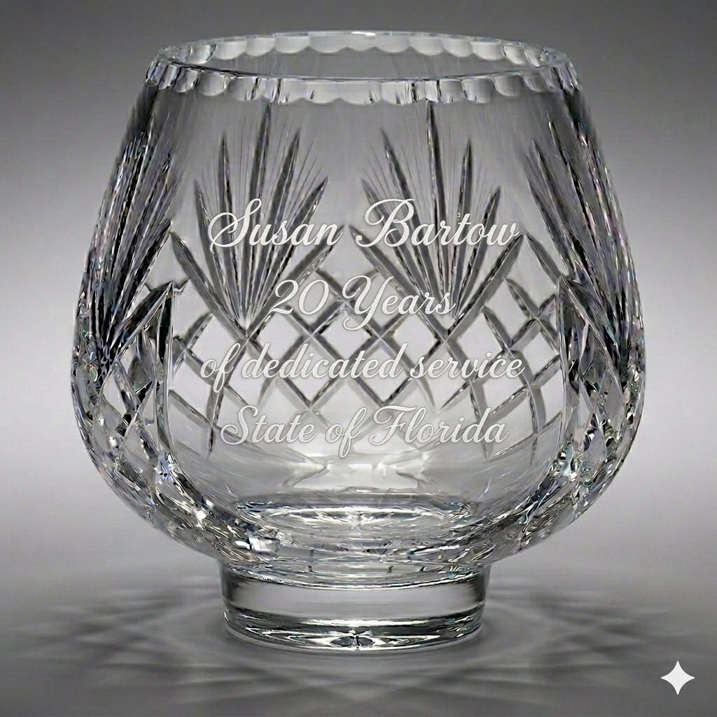 Lead Crystal Rose Bowl Award