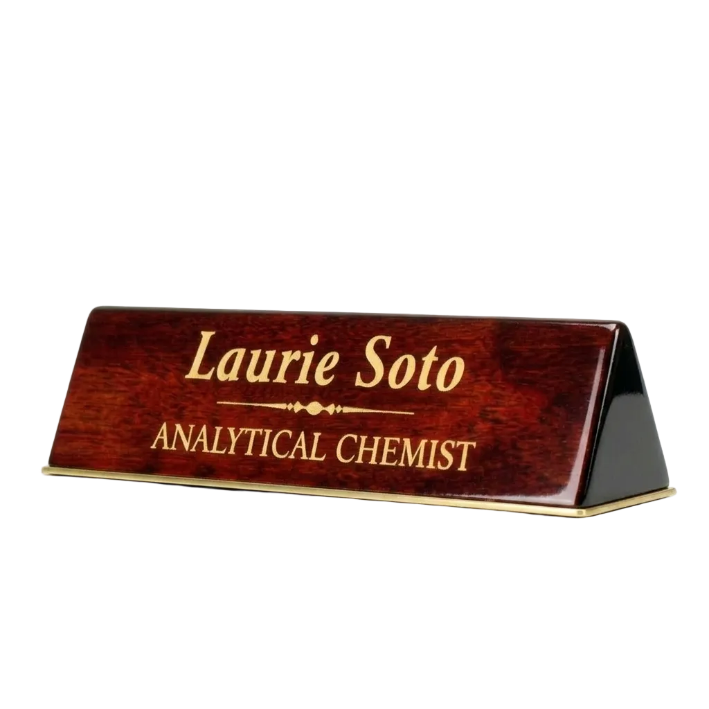 Piano Wood Desk Name Plate