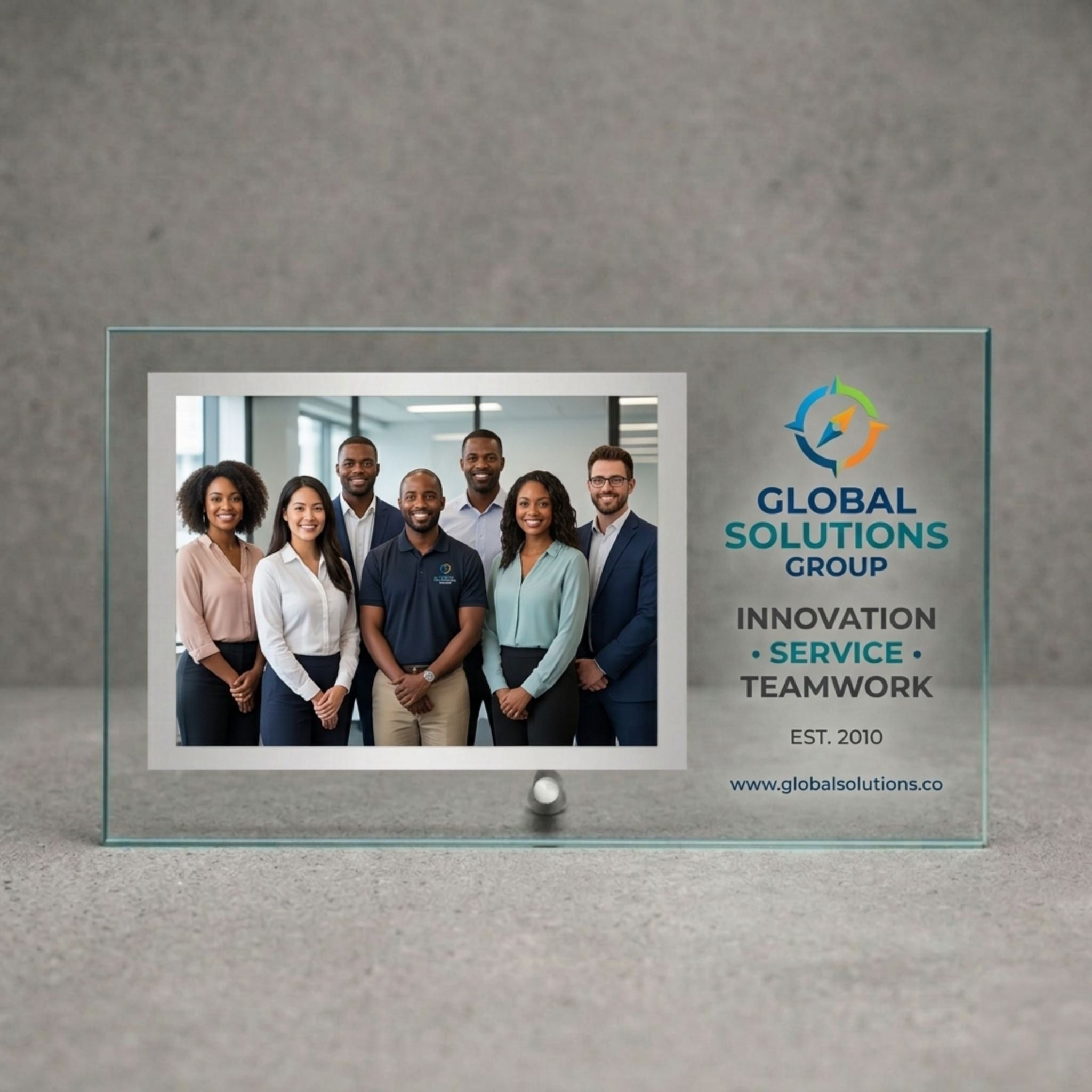 Vivid Glass Landscape Photo Frame - 12x7 Full Color Print