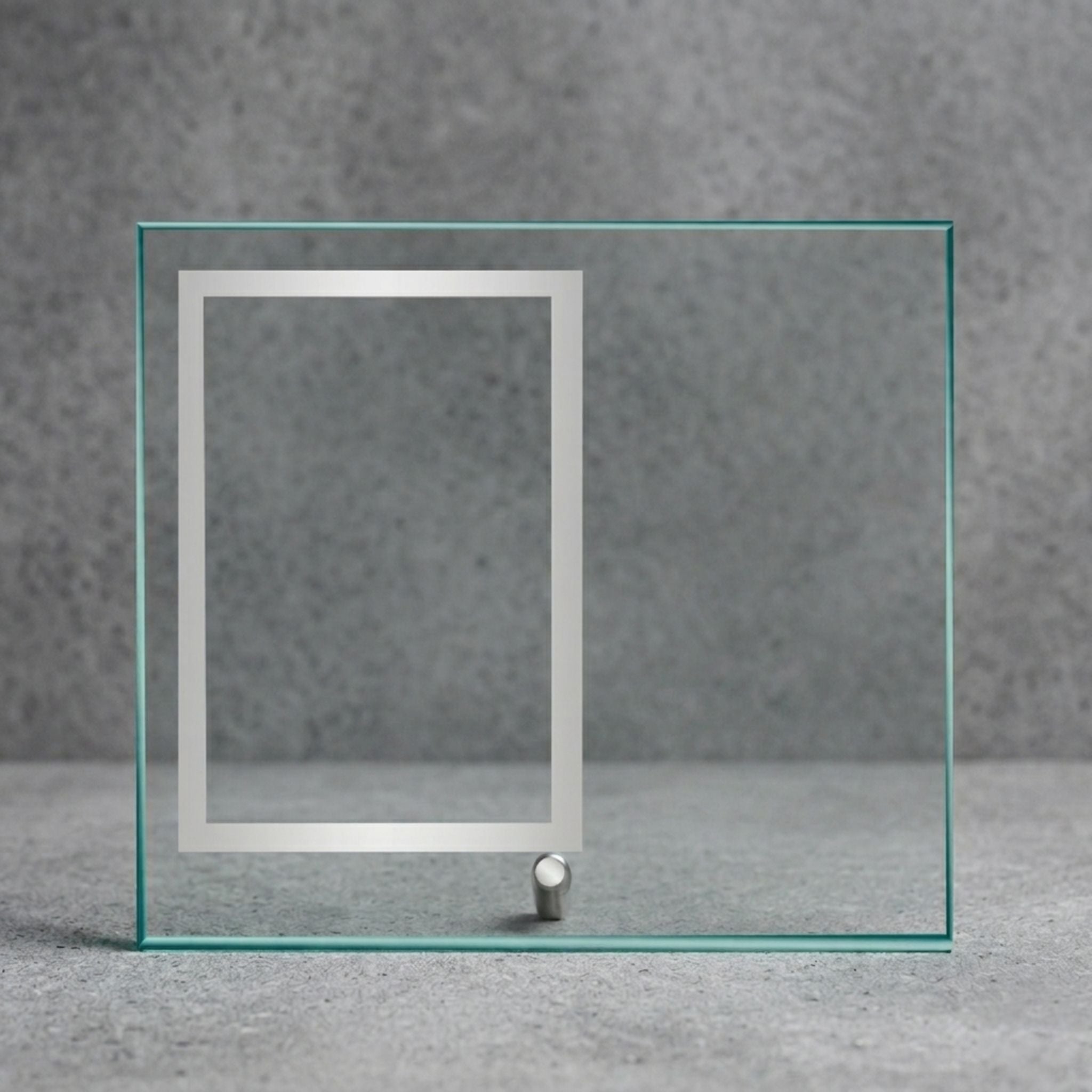 Premium Glass Portrait Photo Frame - 10x9 Laser Etched