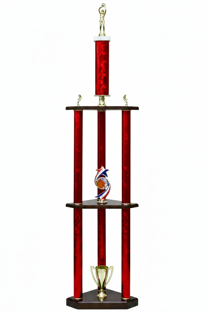 Three-Tier Three Pillar Trophy
