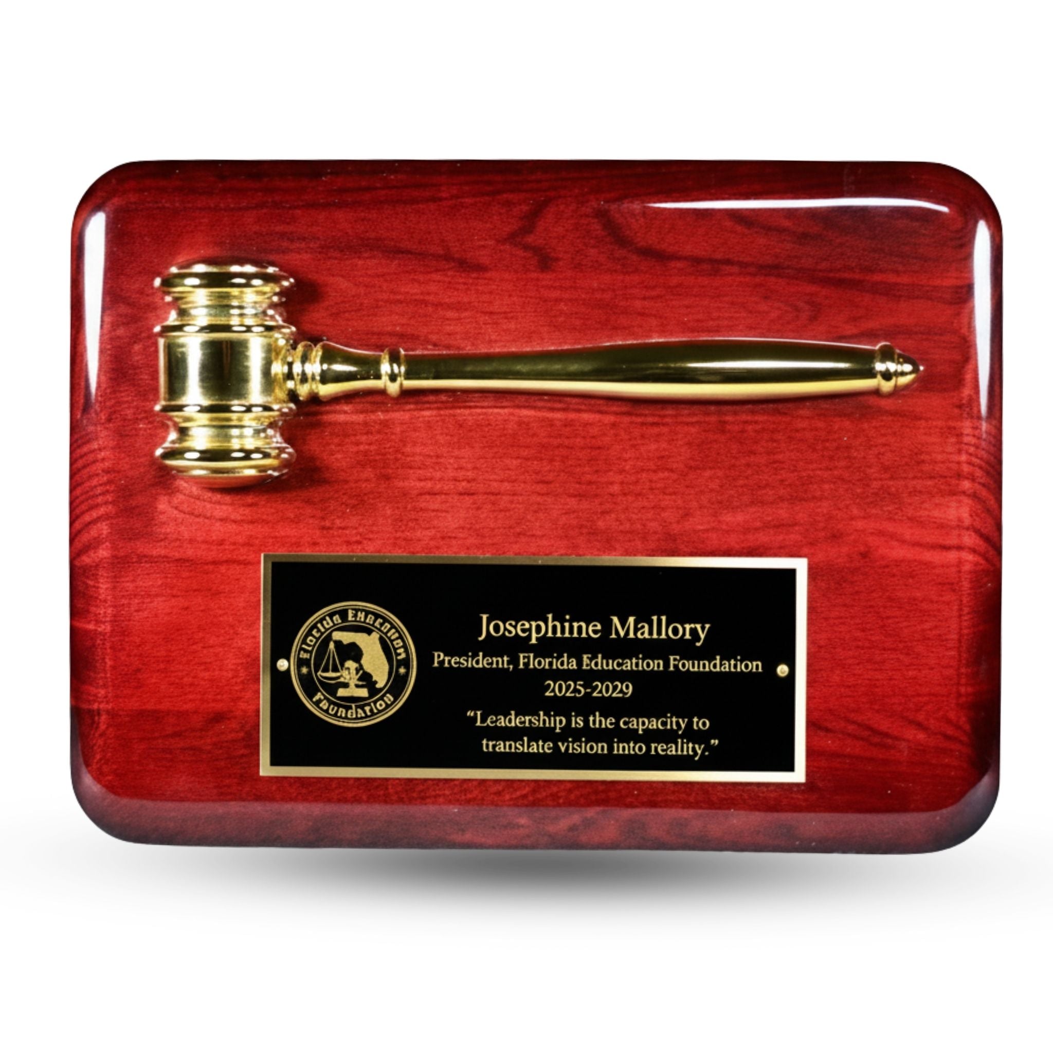 Cherry Pianowood Gavel Plaque