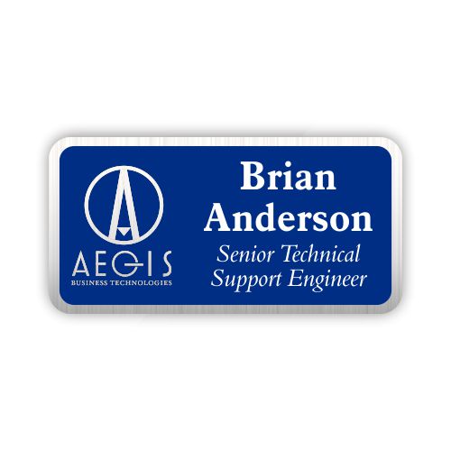 Laser Engraved Metal Nametag