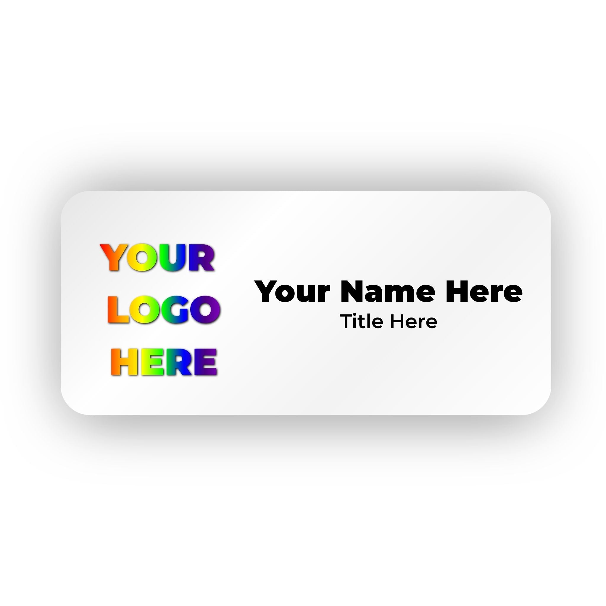 Full Color White Metal Nametag