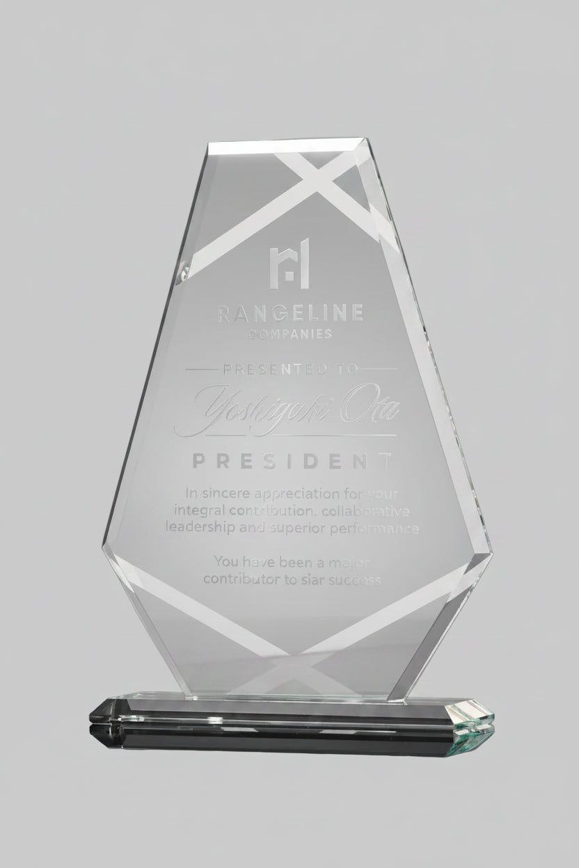 Silver Interlaced Crystal Award