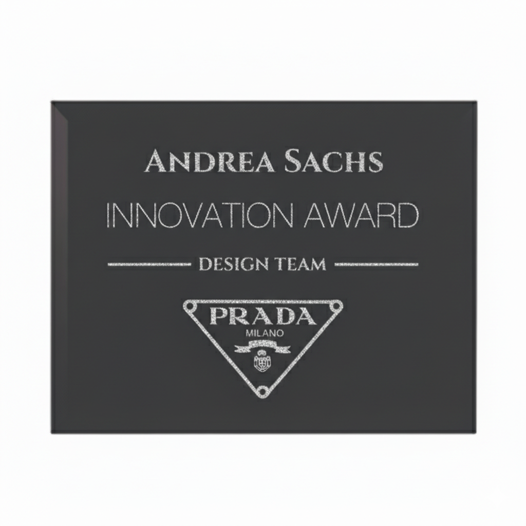 Black Glass Plaque