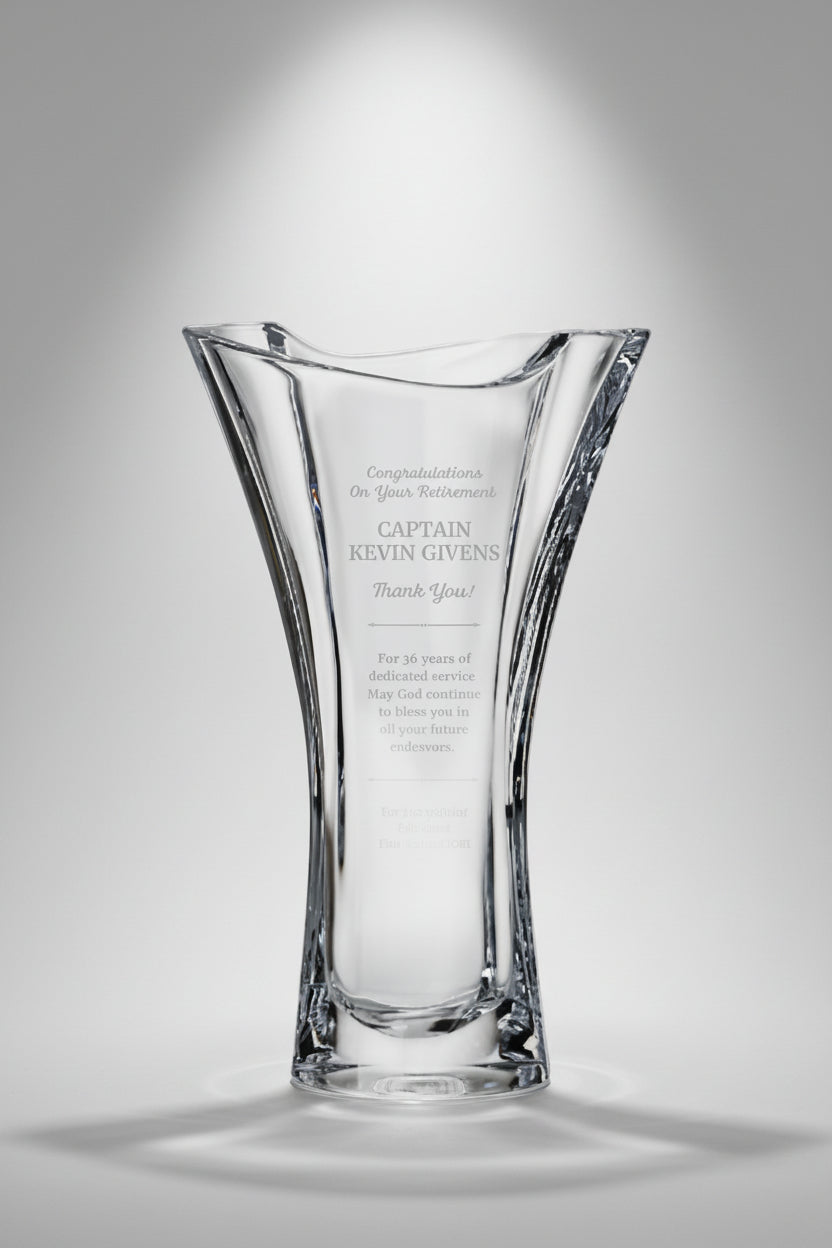 European Clear Crystal Flirt Vase