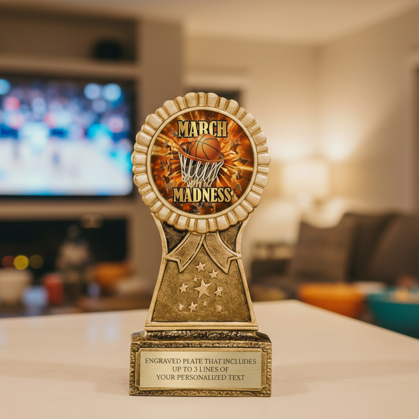 March Basketball Madness Resin Winner Trophy