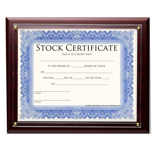 Easy Slide-In Certificate Plaque