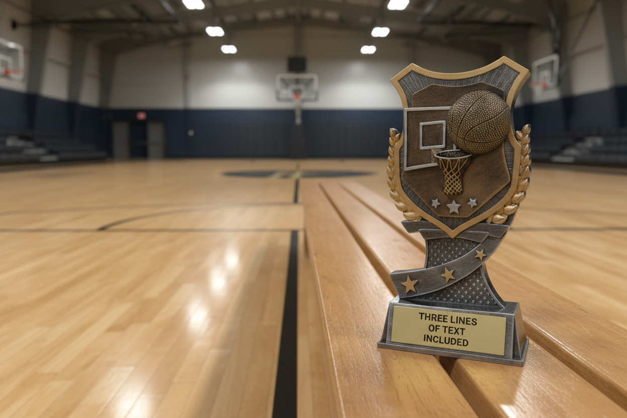 Basketball Shield-Style Trophy