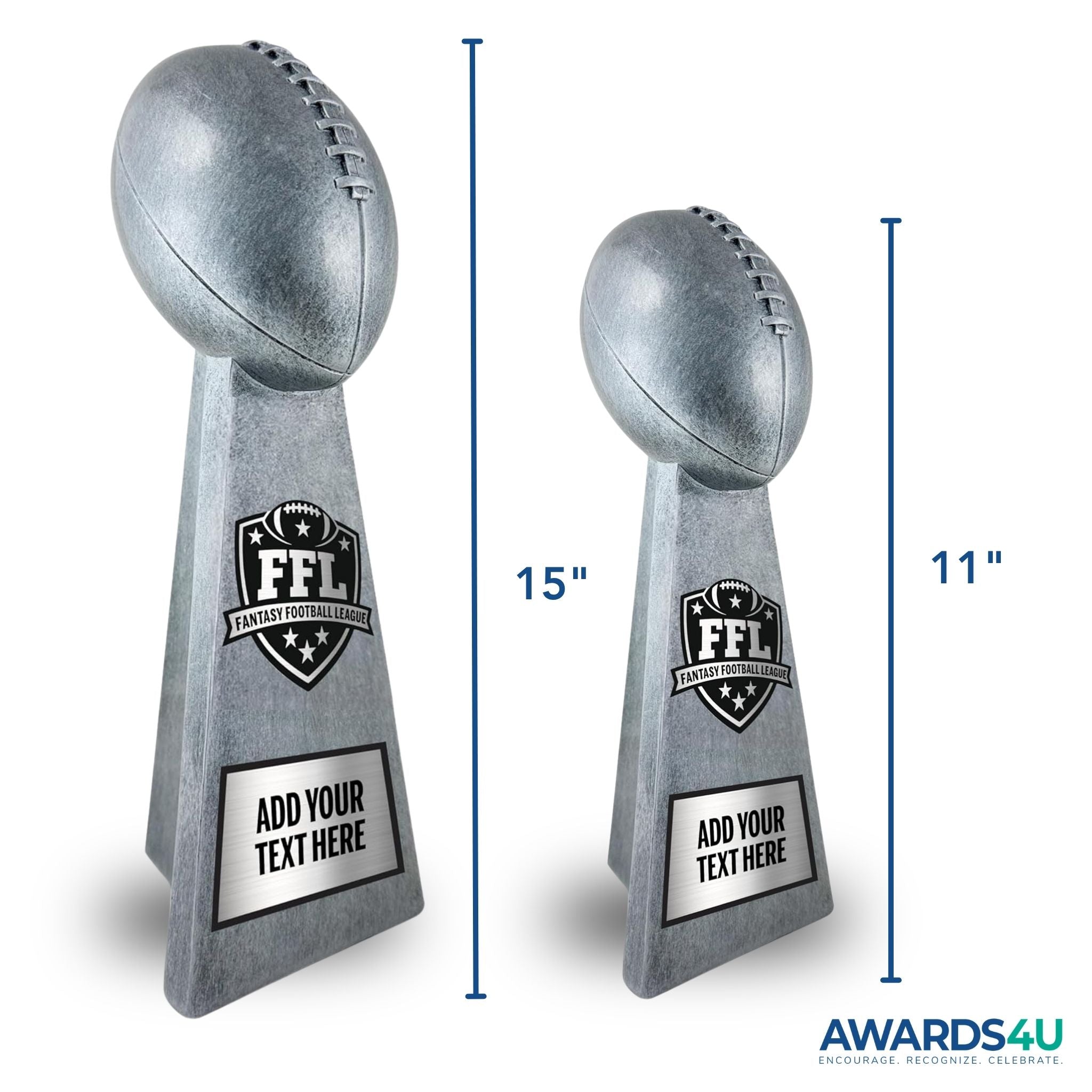 Vince Replica Fantasy Football Trophy - 11"/15" Custom Engraved Award