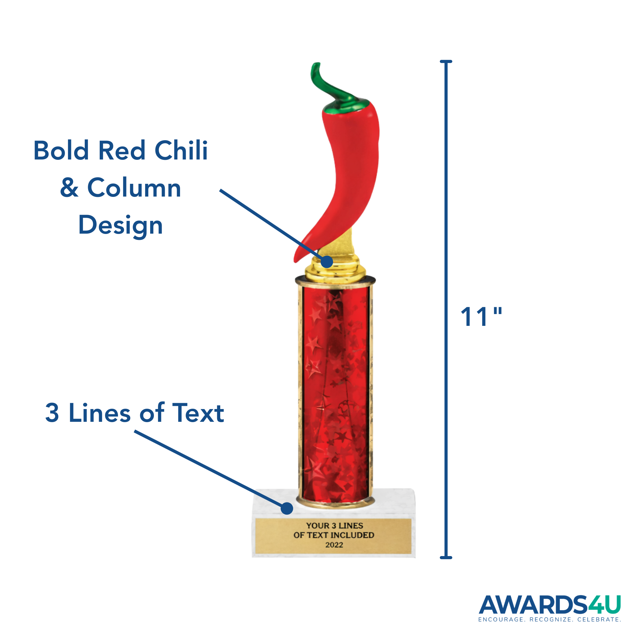 Chili Pepper Column Trophy