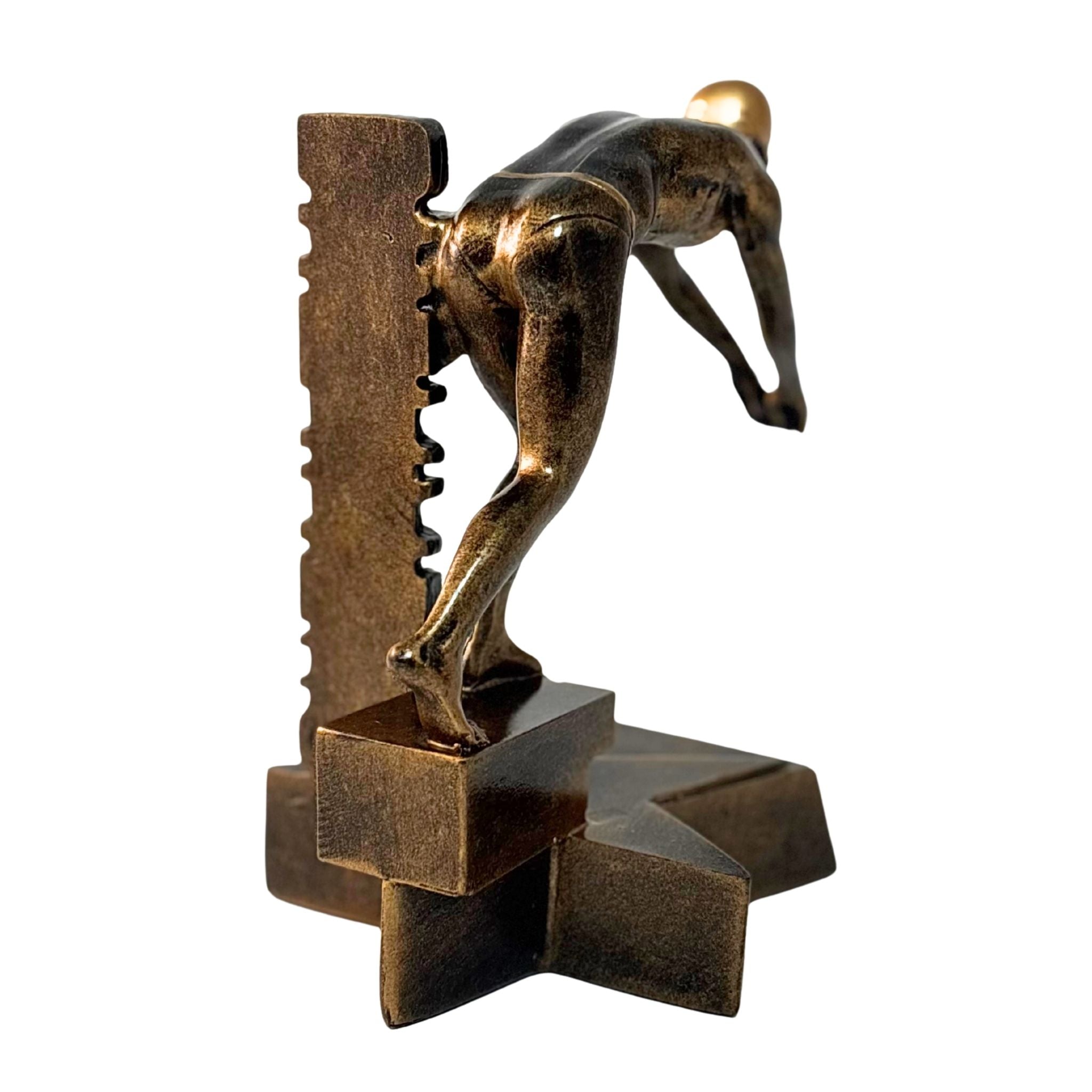 Swimming (M) Billboard Trophy - 6.5" Custom Engraved Bronze