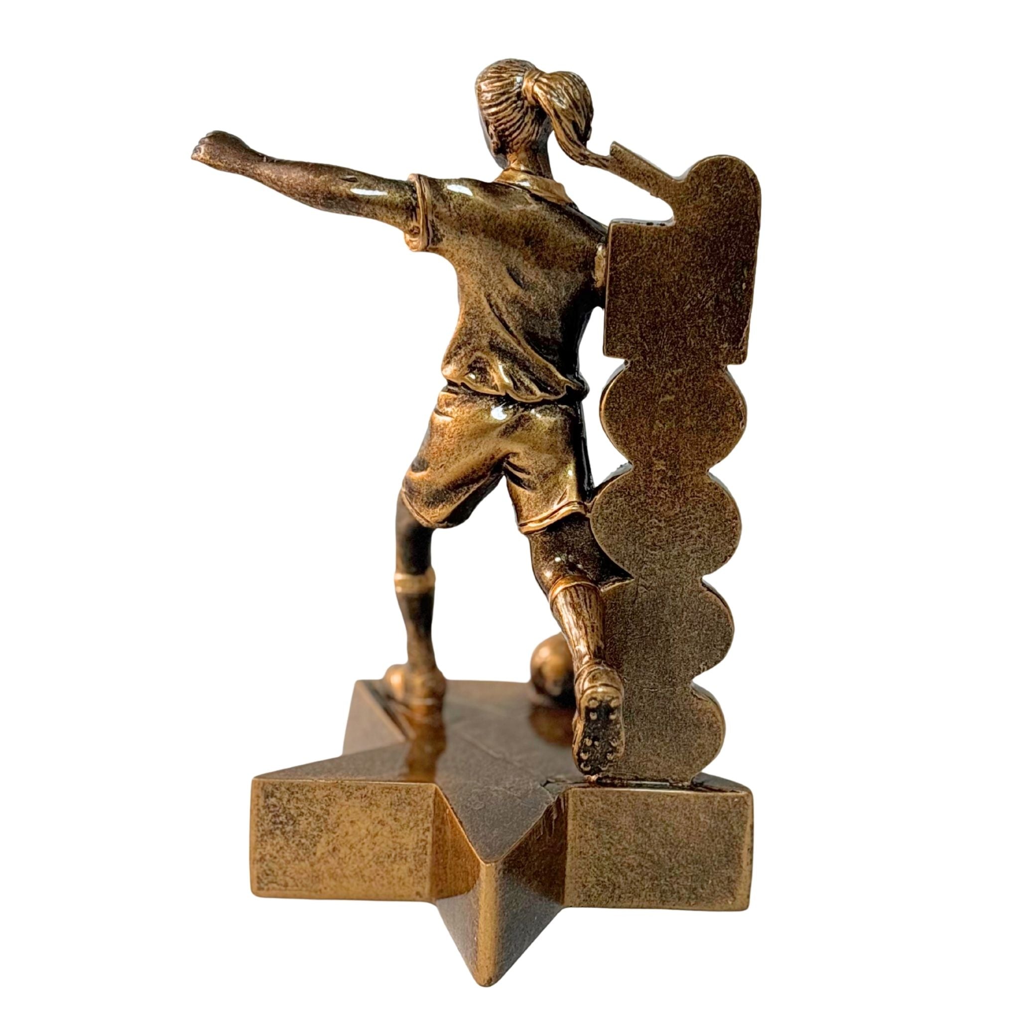 Soccer (F) Billboard Trophy - 6.5" Custom Engraved Bronze