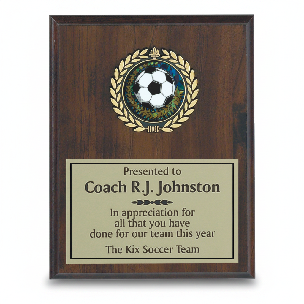 Medallion Cherry Finished Plaque