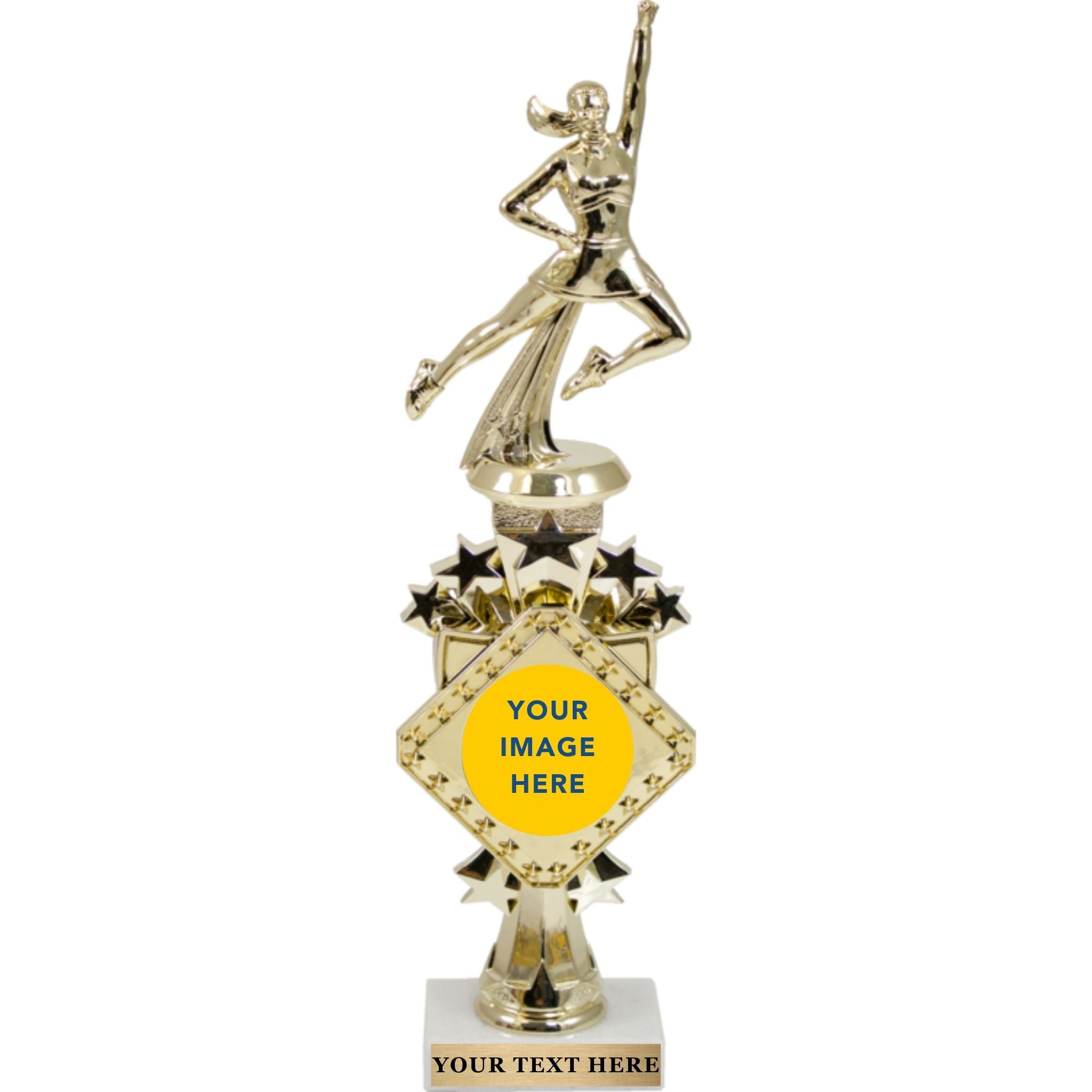 Diamond Series Riser Trophy On A Marble Base