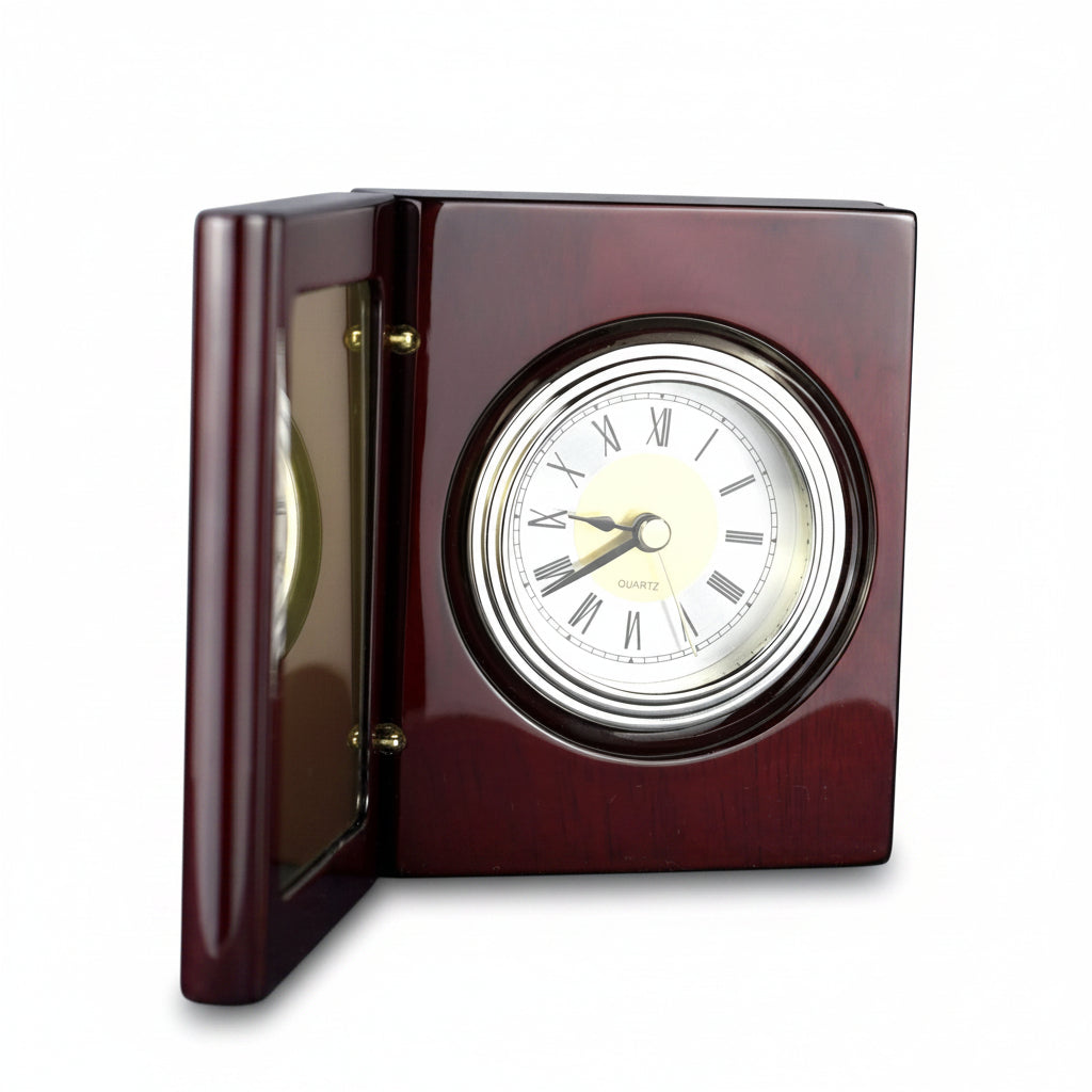 Rosewood Book Clock