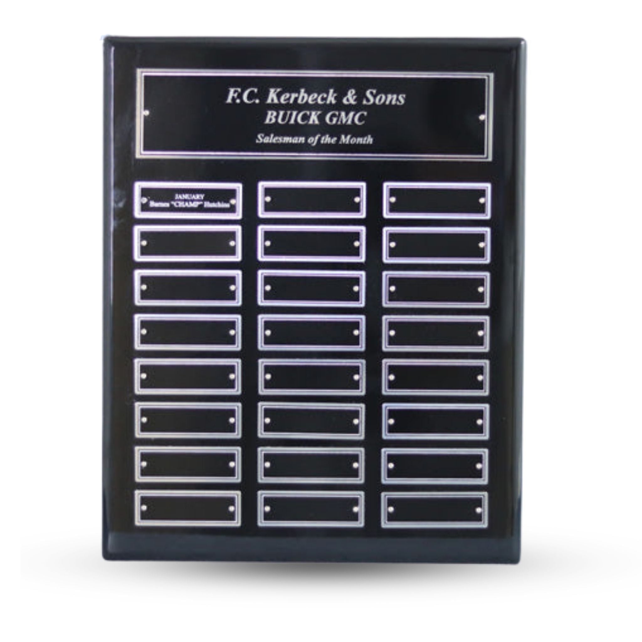 Perpetual Ebony Piano Finish Plaque