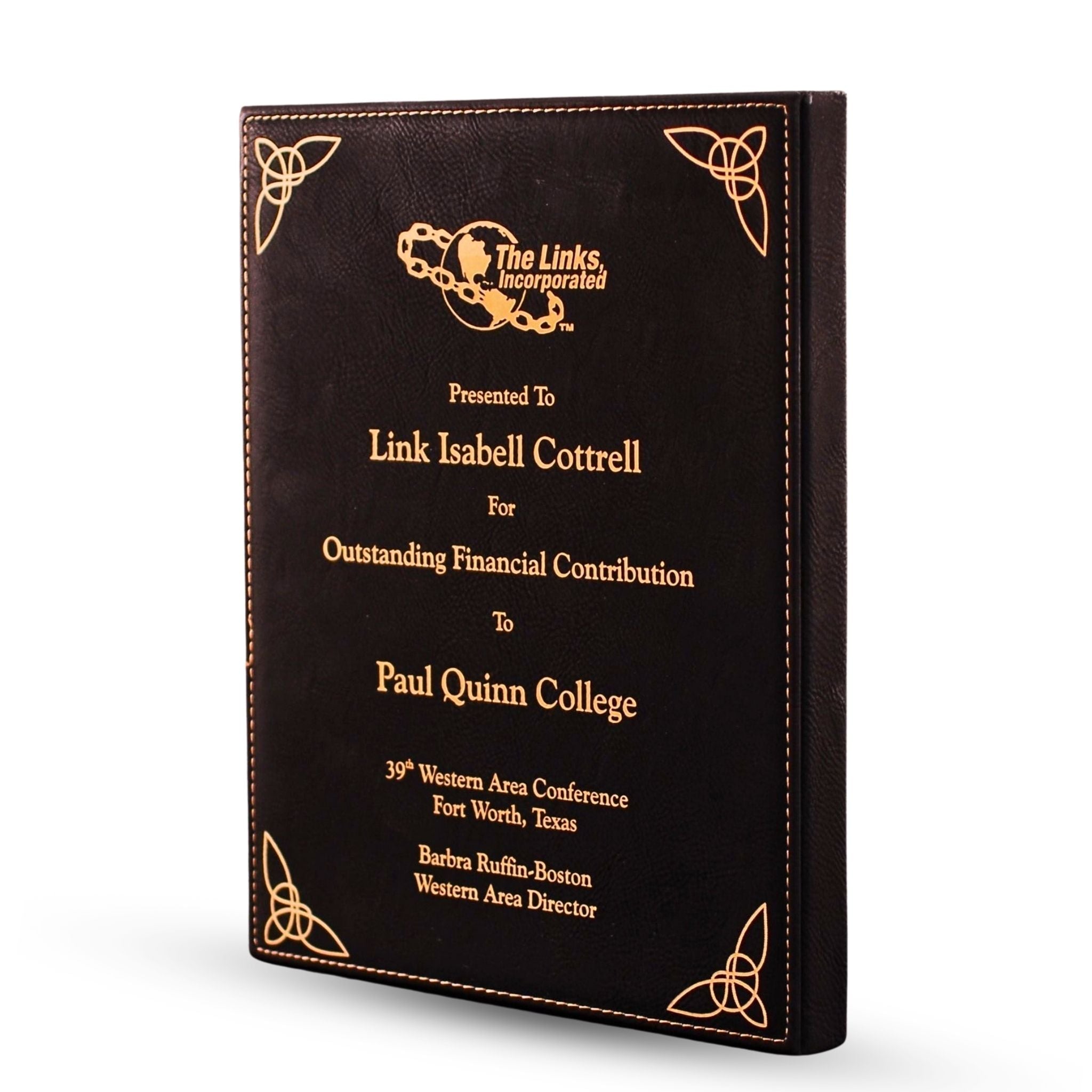 Leatherette Plaque - Black