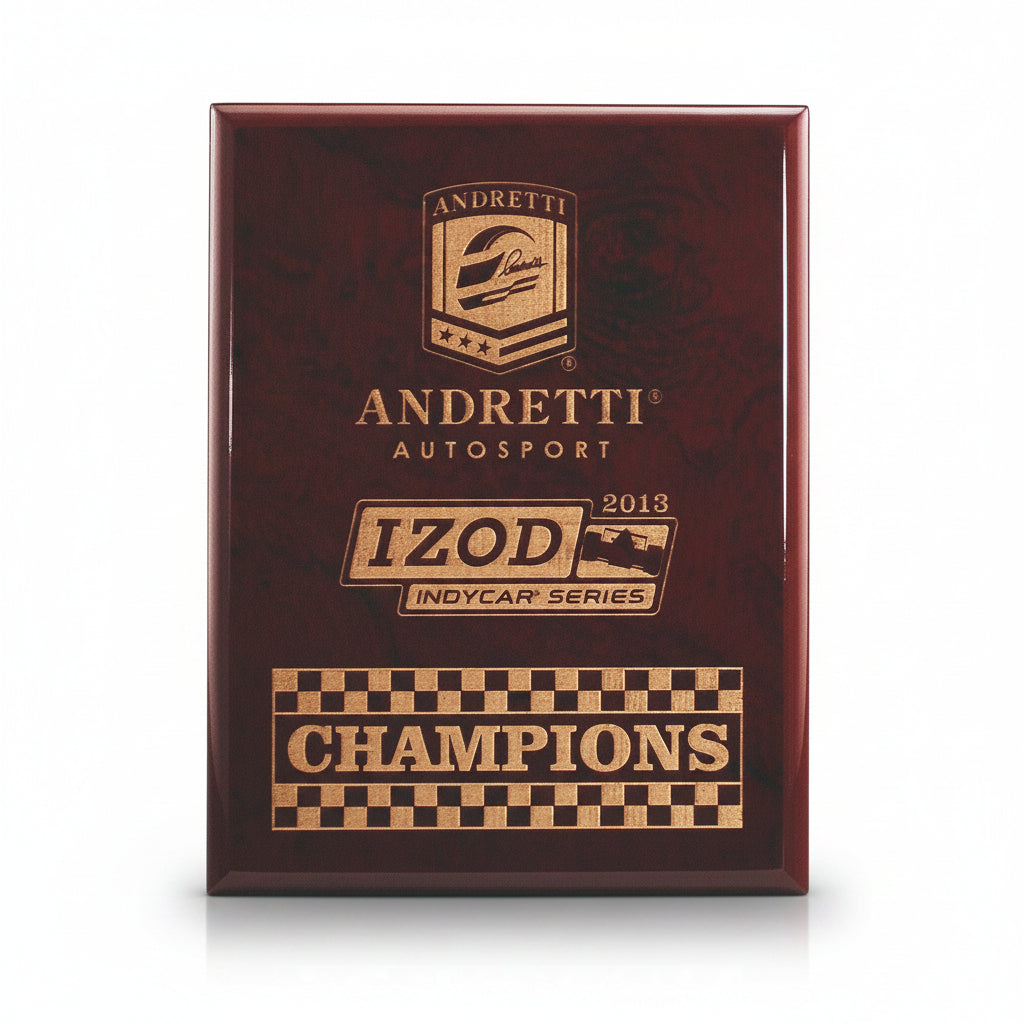 Rosewood Piano Finish Plaque - Gold Filled