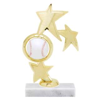 Triple Star Baseball Trophy