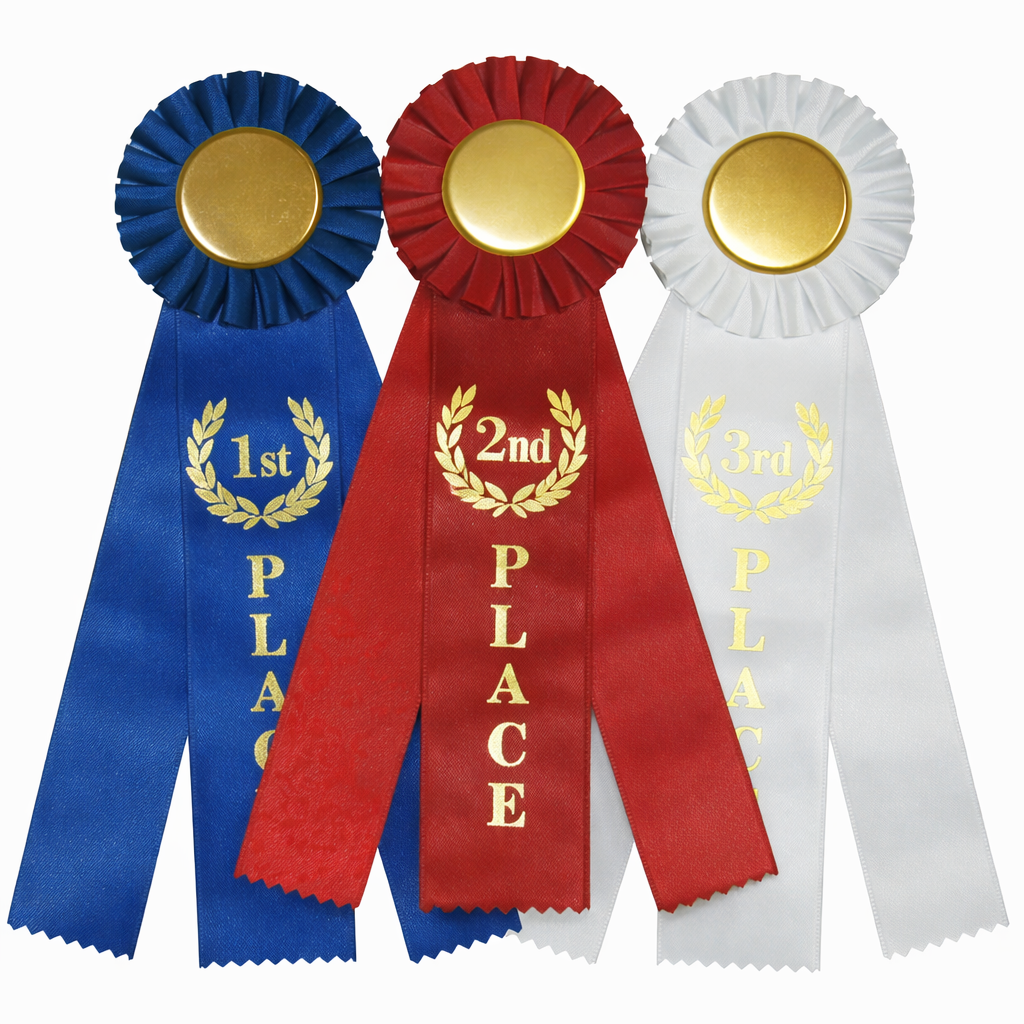 3 Ribbon Rosettes