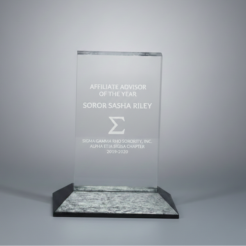 Acrylic Award on Ebony Base