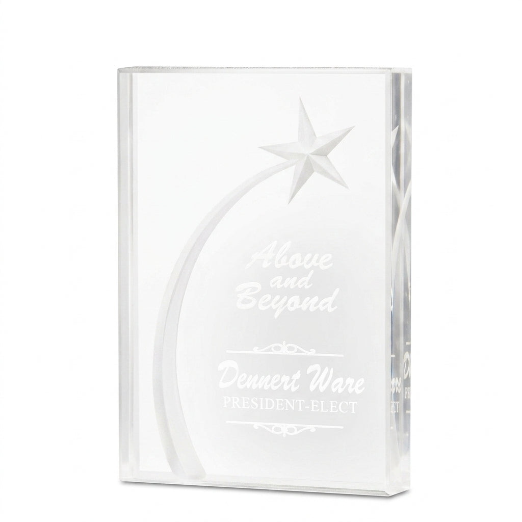 Acrylic Block with 3D Shooting Star
