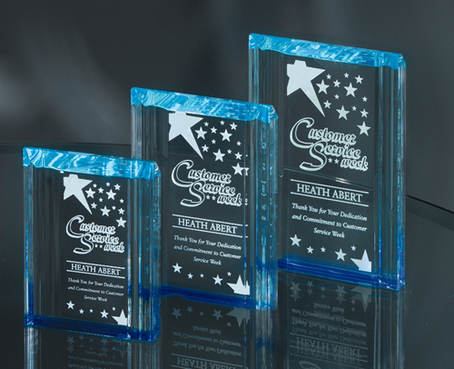 Blue Acrylic Channel Award