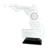 Florida Shaped Clear Acrylic On Base