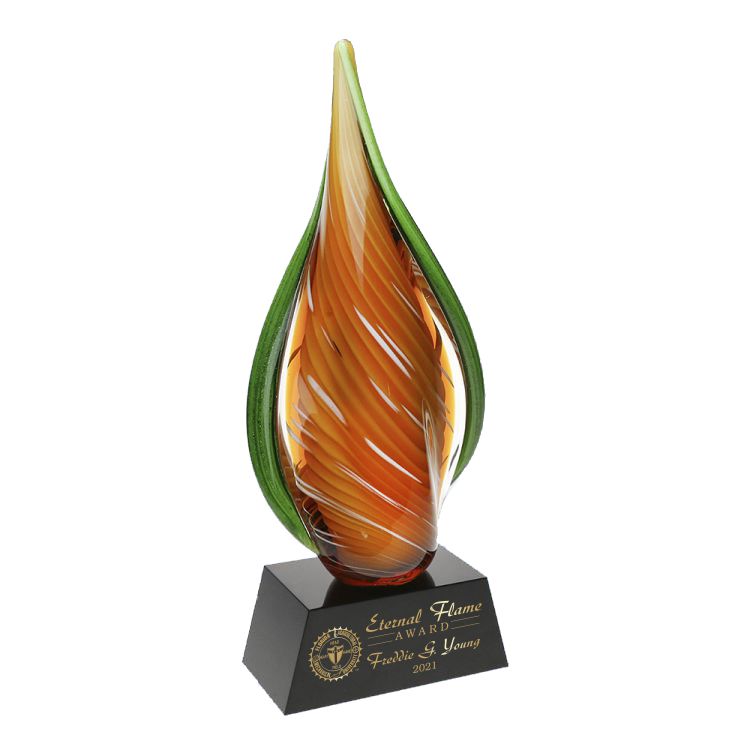 Orange & Green Artglass