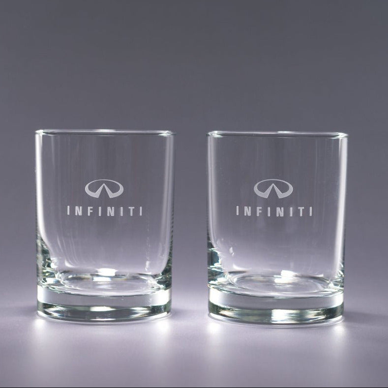 Etched Double Old Fashion - Set of 2