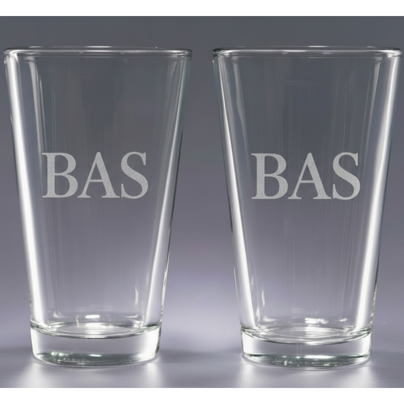 Etched Pint Glasses - Set of 2