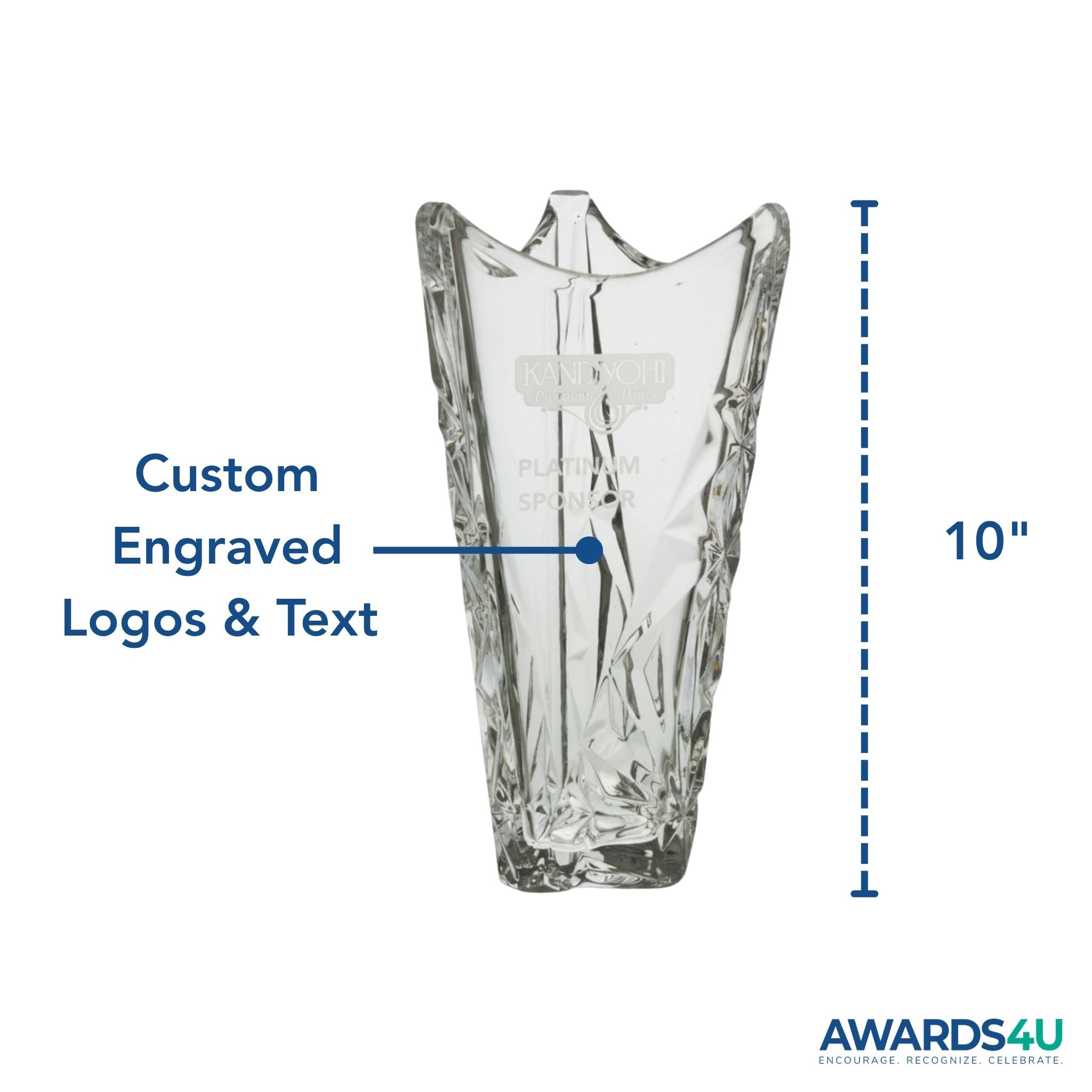 Arctic Crystal Vase - 10"