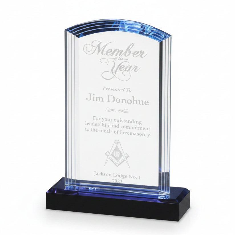 Blue/Clear Crystal Arch