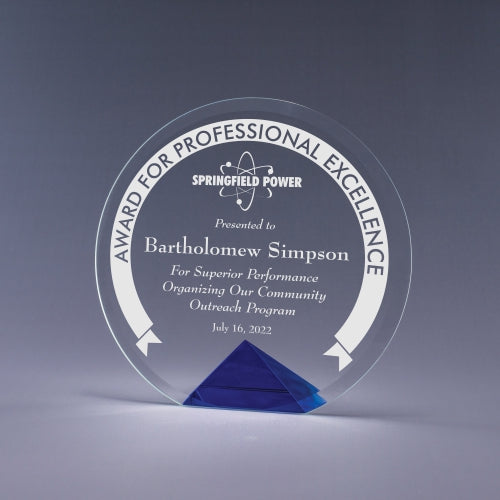 Circle Color Optic Crystal Award