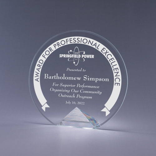 Circle Color Optic Crystal Award