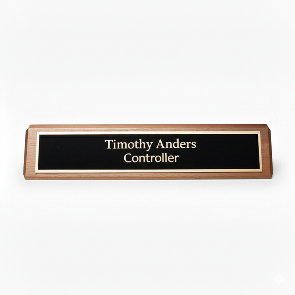 Walnut Desk Nameplate