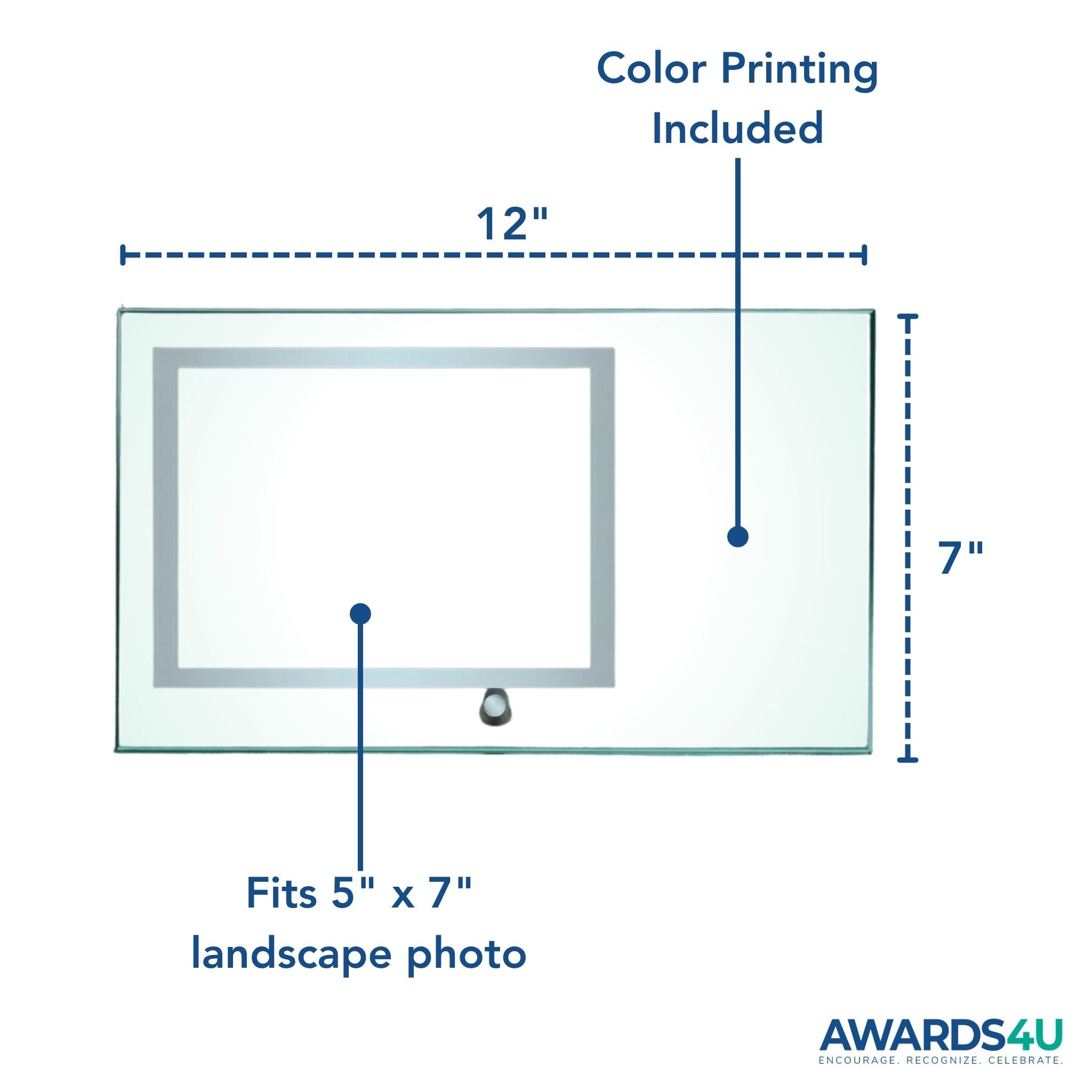 Vivid Glass Landscape Photo Frame - 12x7 Full Color Print