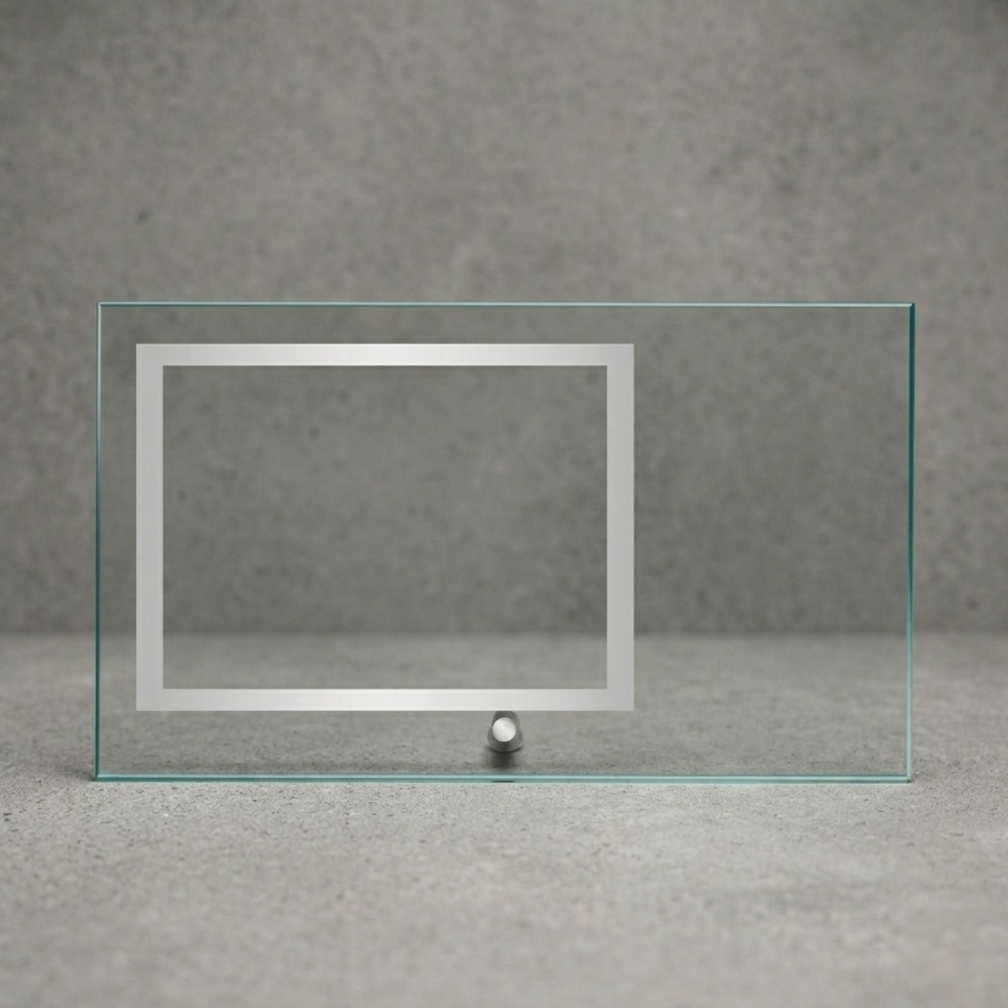 Premium Glass Landscape Photo Frame - 12x7 Laser Etched