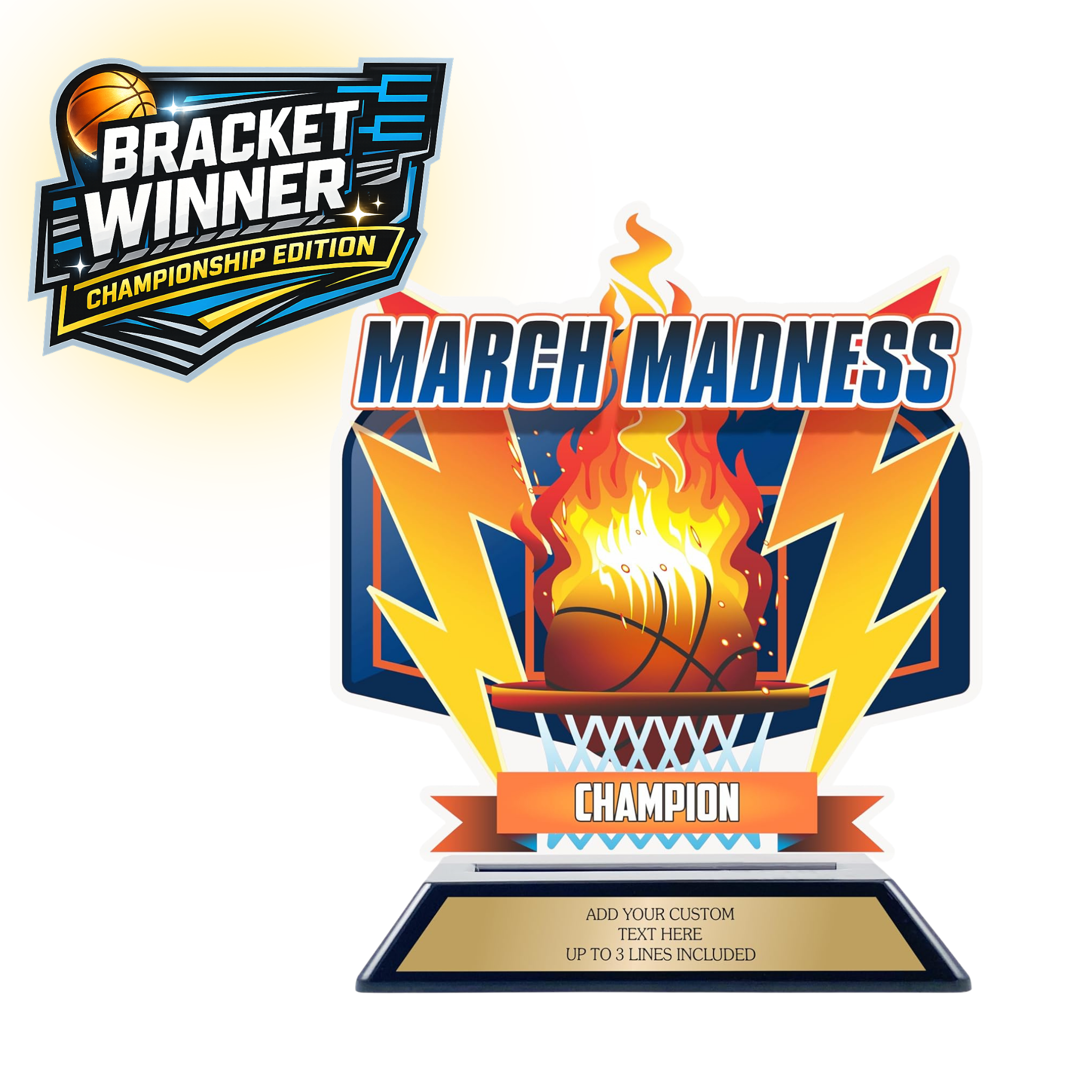 March Basketball Madness Acrylic Trophy