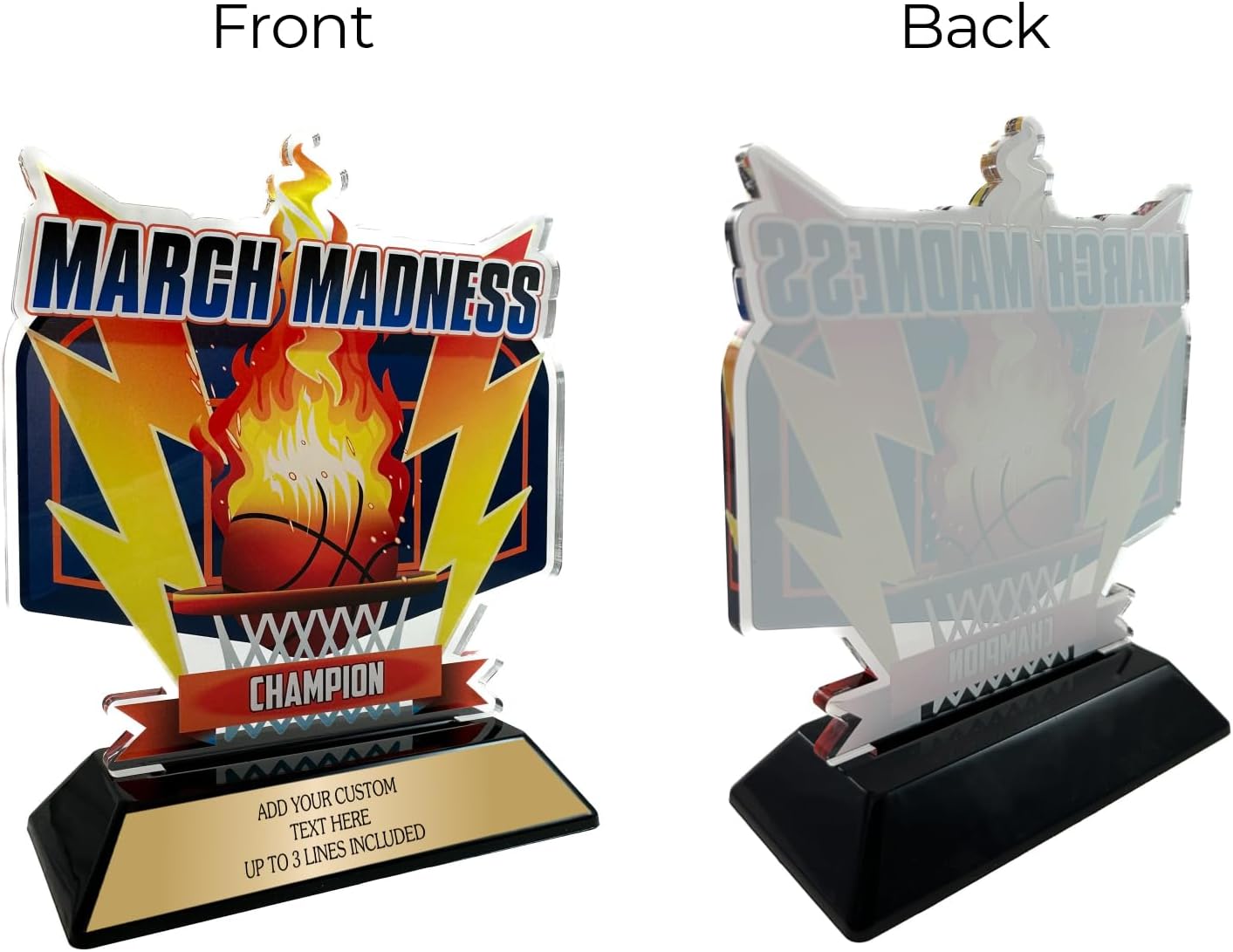 March Basketball Madness Acrylic Trophy