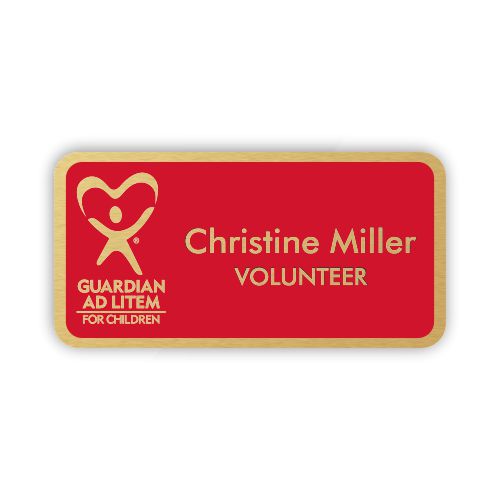 Laser Engraved Metal Nametag