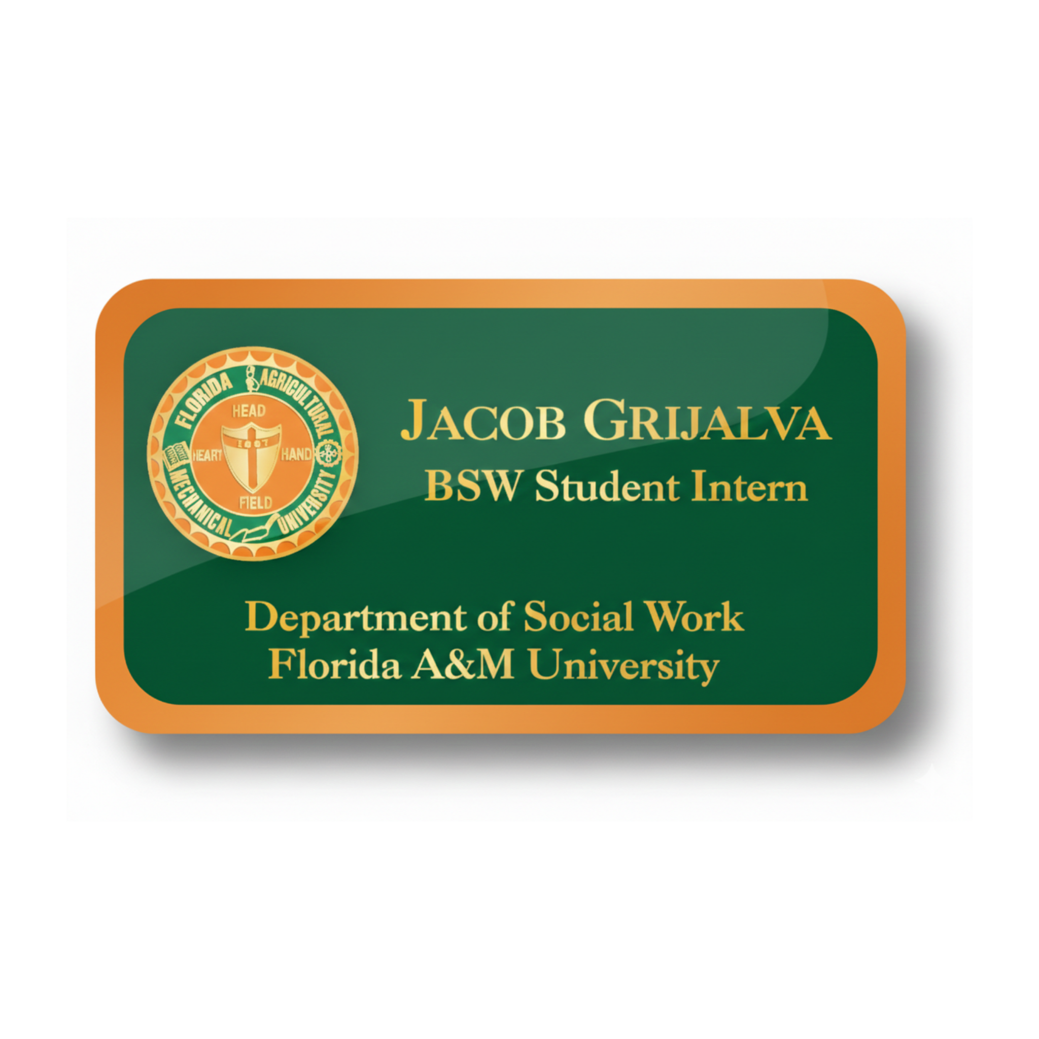 FAMU Department of Social Work Nametag
